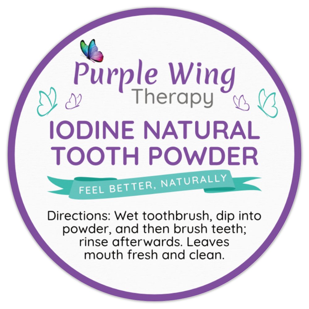 Purple Wing Therapy Natural Iodine Mineralizing Mouth Wash & Tooth Powder