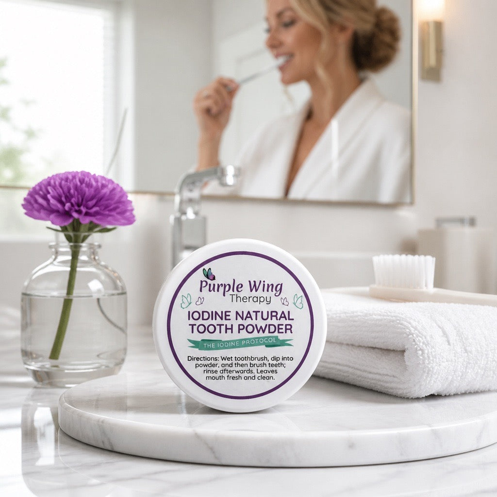 Purple Wing Therapy Natural Iodine Mineralizing Mouth Wash & Tooth Powder