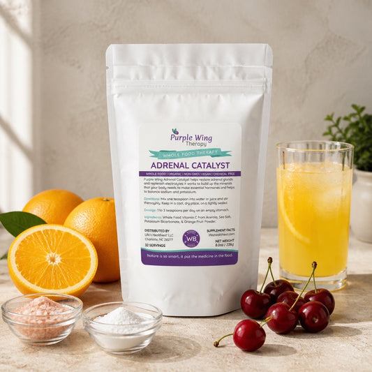 Purple Wing Therapy ADRENAL CATALYST  Whole Food Powder 8.0 oz (Restore Adrenals and Replenish Electrolytes)