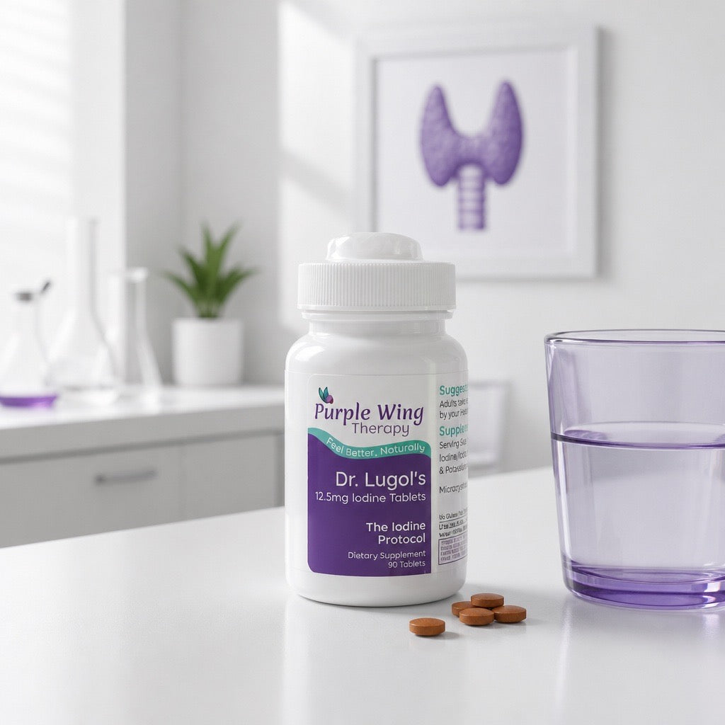 Purple Wing Therapy Dr. Lugol's 25 mg Iodine Tablets 90 Tabs (The Iodine Protocol)
