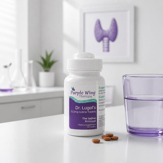 Purple Wing Therapy Dr. Lugol's 25 mg Iodine Tablets 90 Tabs (The Iodine Protocol)