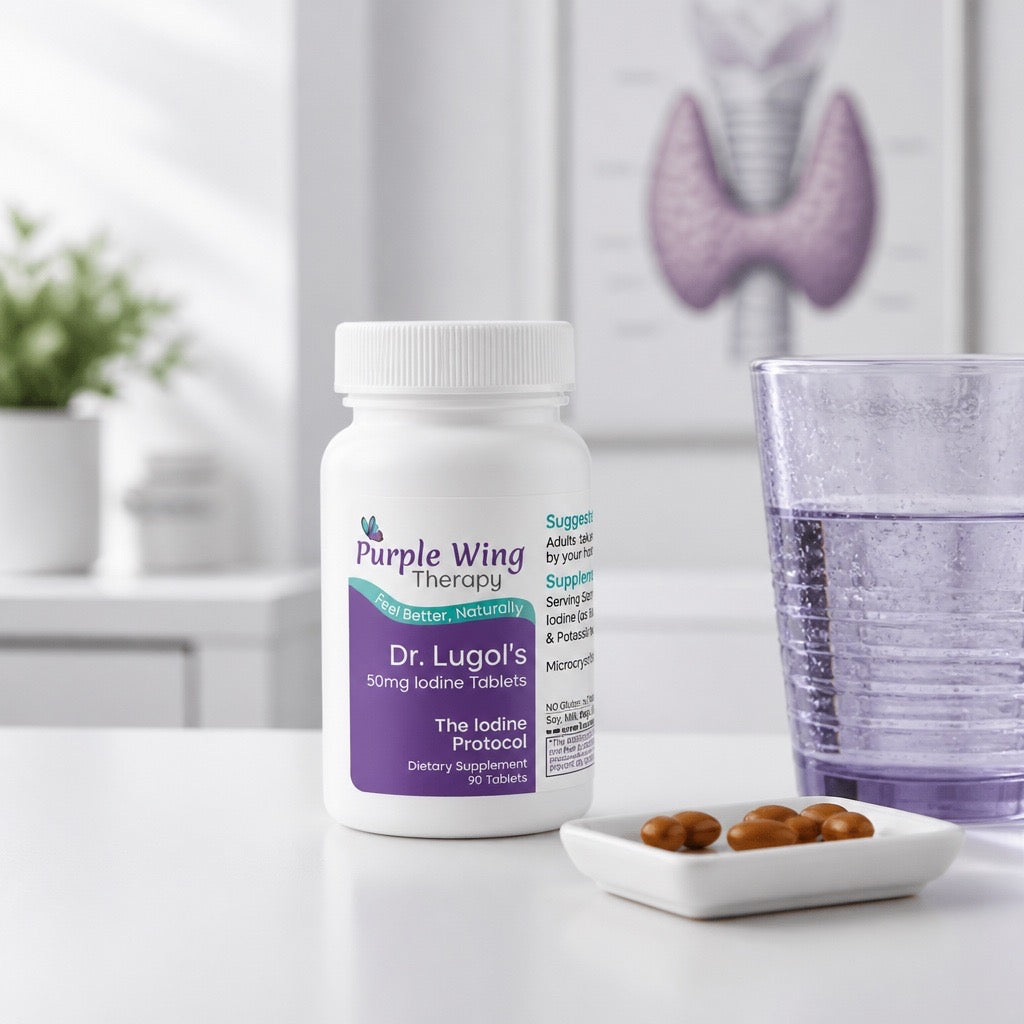 Purple Wing Therapy Dr. Lugol's 50 mg Iodine Tablets 90 Tabs (The Iodine Protocol)