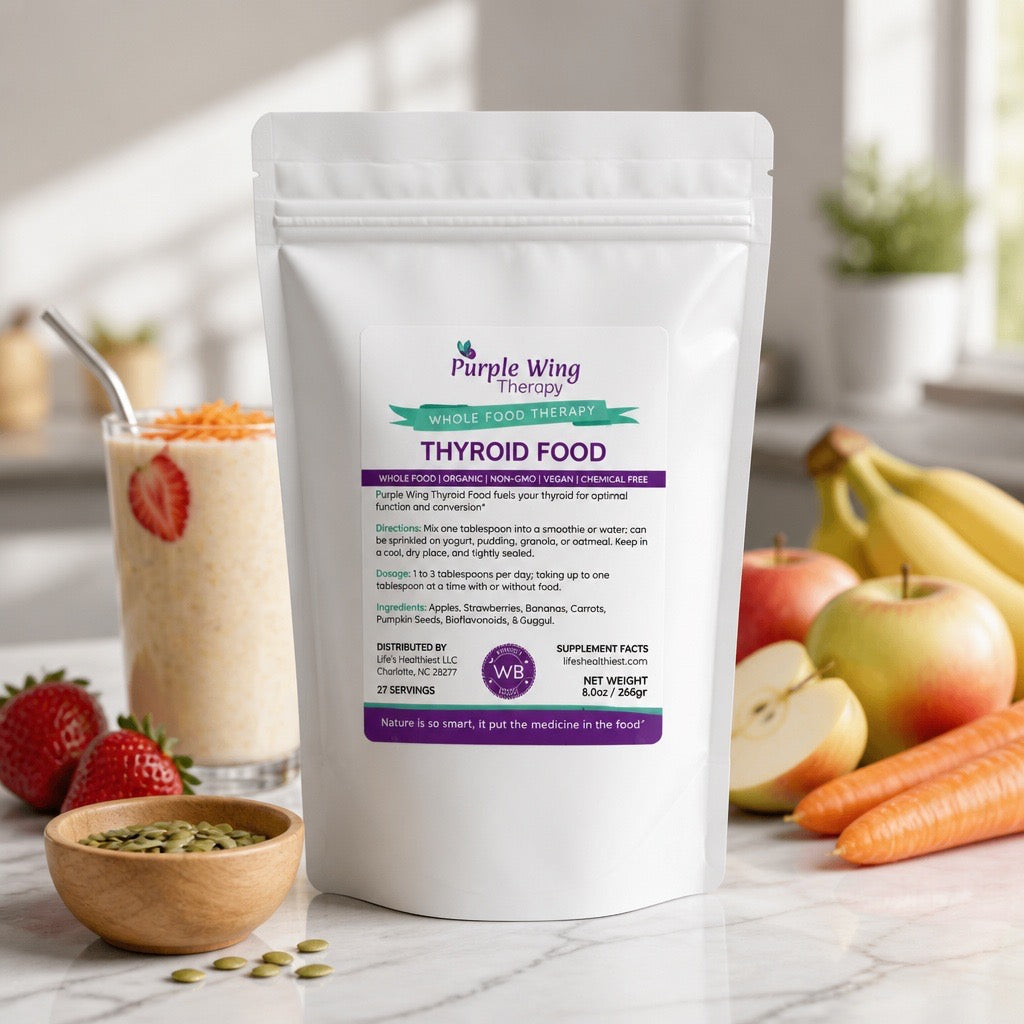 Purple Wing Therapy THYROID FOOD Whole Food Powder 8.0 oz (Optimal Function and Conversion)